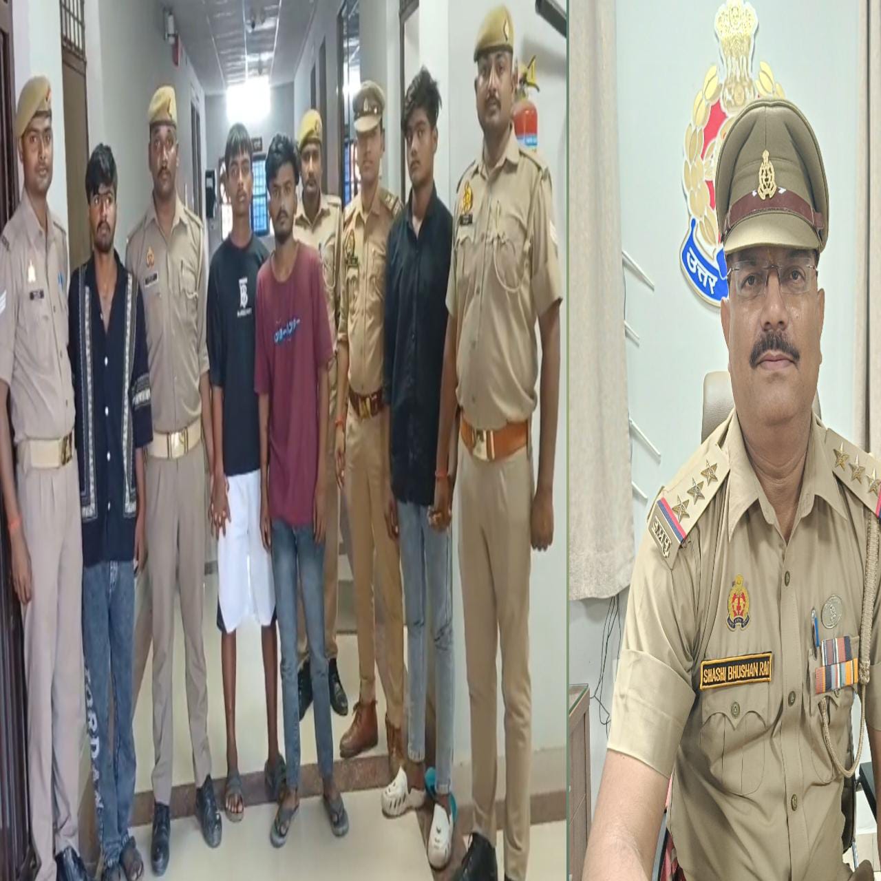 चोरी की बाइक के साथ चार शातिर चोरों को गोरखनाथ पुलिस ने किया गिरफ्तार